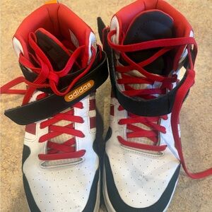 Adidas Men's High-Top Sneakers - Red, Black, White